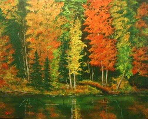 Autumn River Bank - William Boyer