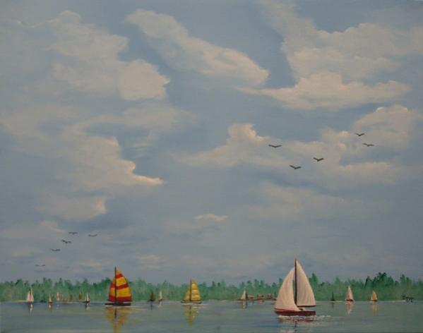Sailing at Paint Creek - William Boyer - Click to enlarge