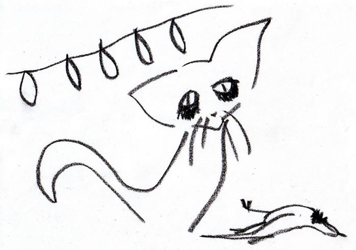 Cat with birds corpse - Siri Sigrand - Click to enlarge
