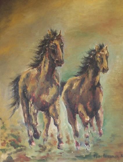 Galop 2 chevaux - Marie Noëlle Archambault