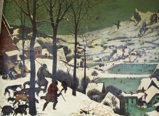 Les chasseurs dans la neige d'après Brueghel - Marie Noëlle Archambault
