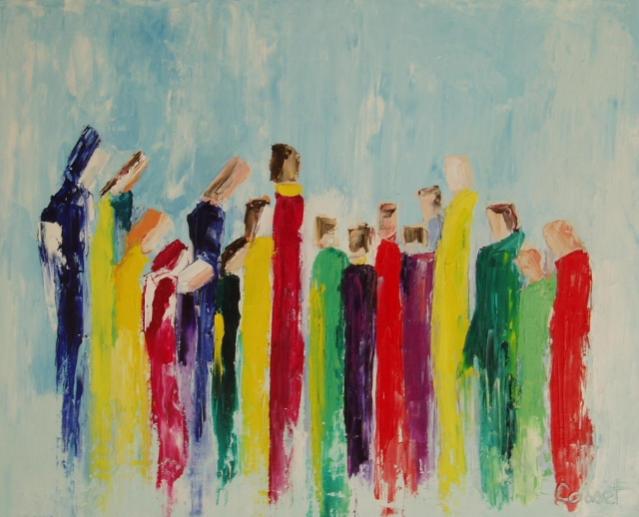 Foule - Daniel Cosset - Cliquer pour afficher en grand