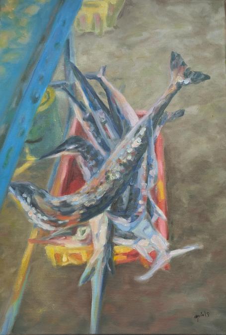 Caisse de poissons - Martine Papanicola