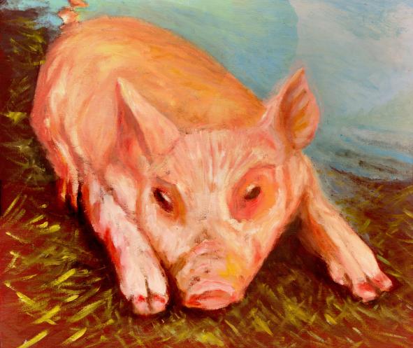 Cochon - Martine Papanicola - Cliquer pour afficher en grand