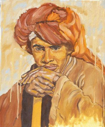 Homme au chèche 3 - Marjorie Corbran