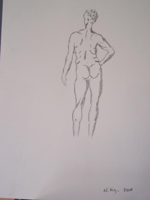 Homme nu - Nicole Pin