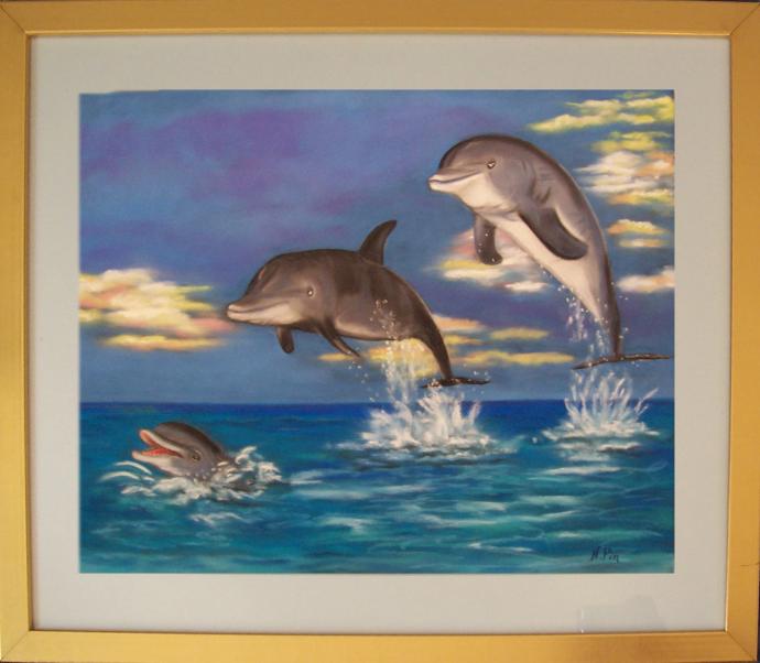Animaux - Saut des dauphins - Nicole Pin - Click to enlarge