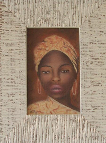 Portrait d'une africaine - Nicole Pin