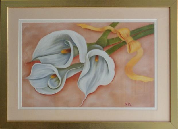 Fleurs : Bouquet d'arums - Nicole Pin - Click to enlarge