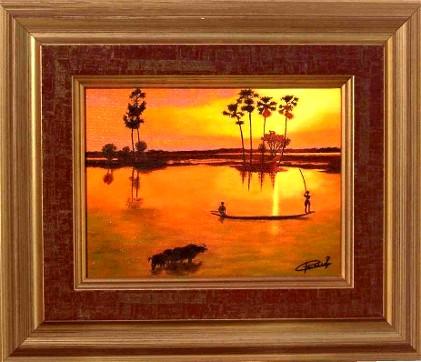 Paysage : Coucher de soleil Thaïlandais - Nicole Pin