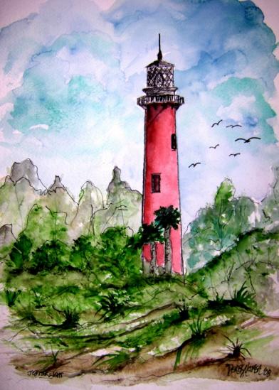 lighthouse art Jupiter - Derek McCrea
