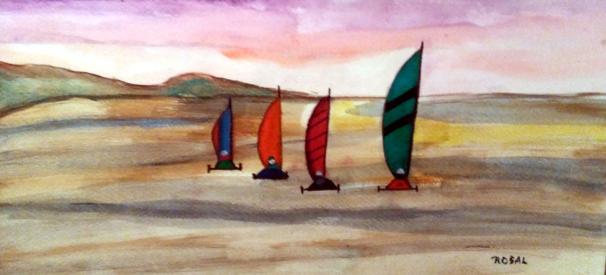 Chars à voile en Baie de Somme - Roselyne Halluin - Cliquer pour afficher en grand