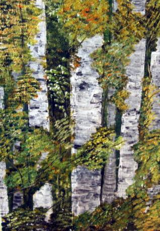 Les troncs blancs - Roselyne Halluin