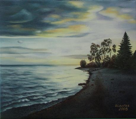 Sunset on the lake - Olga Levitas