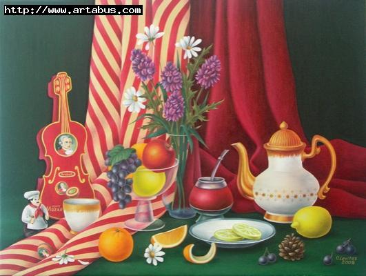 Still life with violin - Olga Levitas