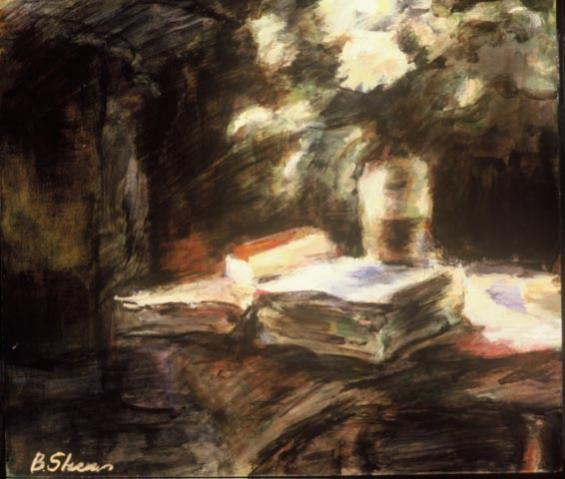 Still life with an open book - Boris Sheynes