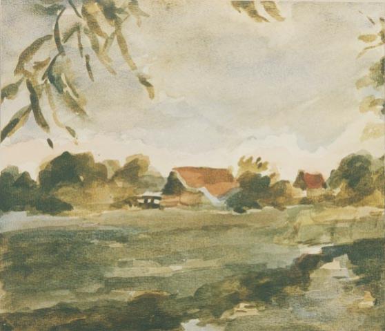 Odoorn fields (a watercolor) - Boris Sheynes