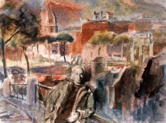 self-portrait in Rome - Boris Sheynes