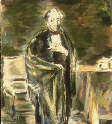 Self portrait in a shawl - Boris Sheynes
