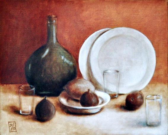 Nature Morte aux Verres - Jean-Pierre Desaunette