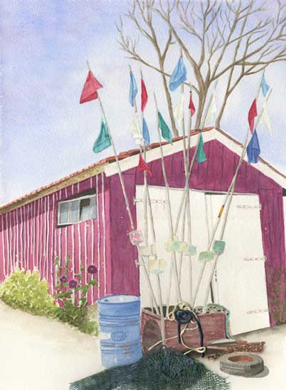 Cabane rose - Oléron - Béatrice David
