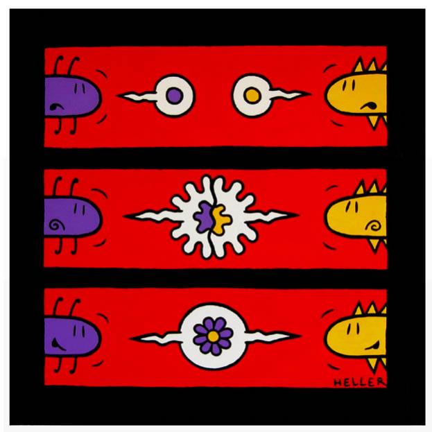 Floraison sur fond rouge - Laurent Heller - Click to enlarge