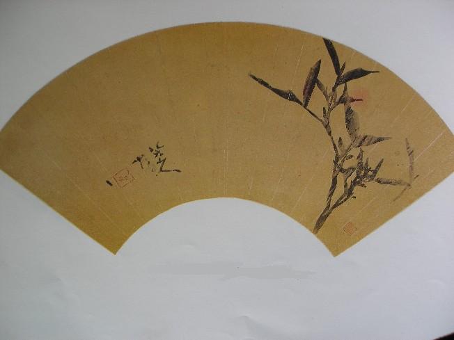 Painting on Fan Paper-Burgeon - Jianhai Xie - Click to enlarge