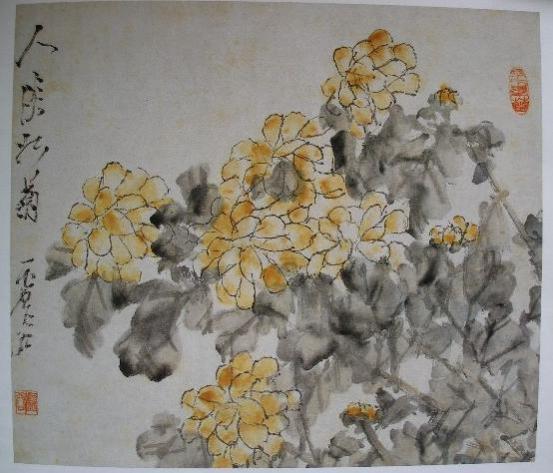 Chinese Painting-Chrysanthemum - Jianhai Xie