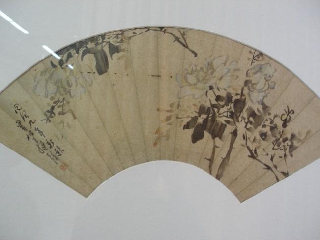 Painting on Fan Paper-Flower-3 - Jianhai Xie - Cliquer pour afficher en grand