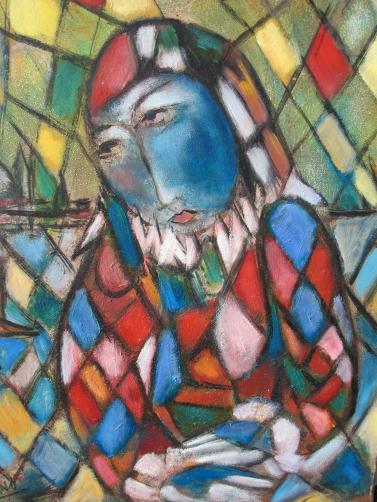 Visage au vitrail - Mario Siano