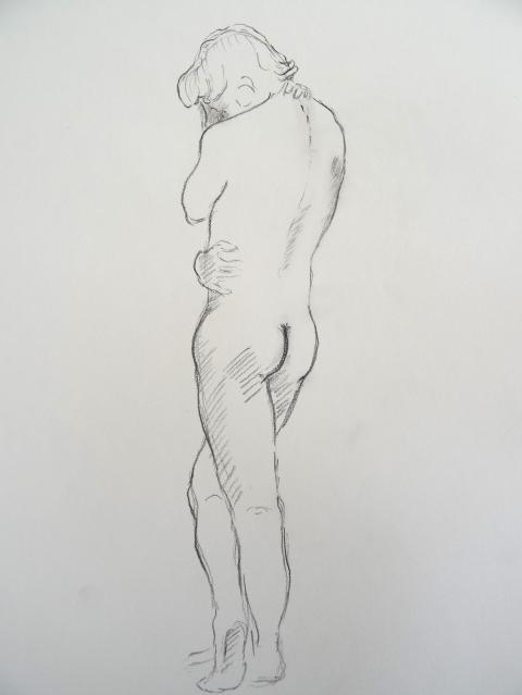 nu homme de dos - Mario Siano