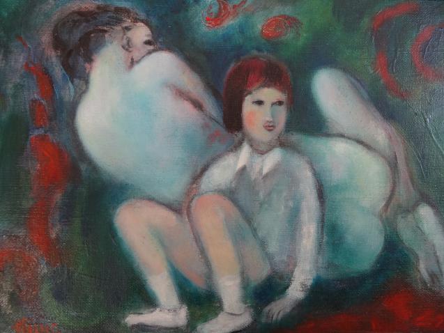 Enfant adossé - Mario Siano - Cliquer pour afficher en grand