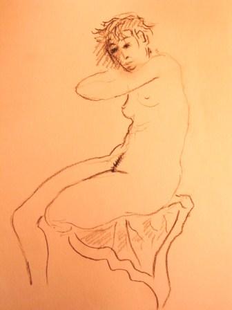 nue assise - Mario Siano