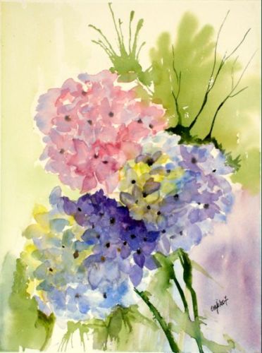 Hortensias - Jocelyne Dumont