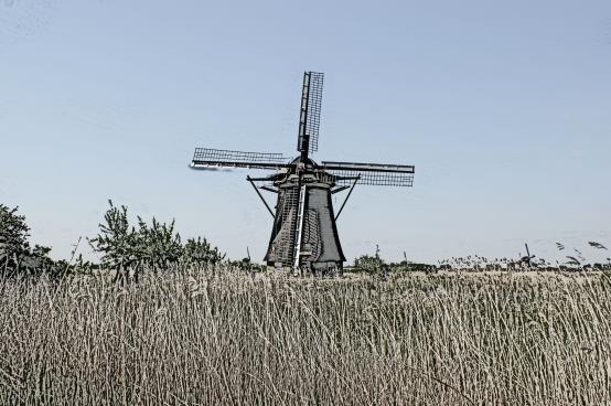 moulin à la Kinderdijk - Jean-Pierre Pollaert