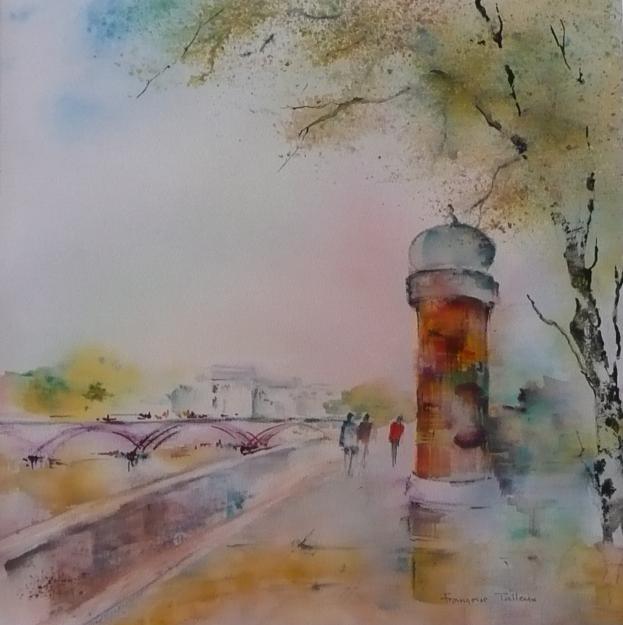 Sur les quais - Françoise Talleux - Click to enlarge