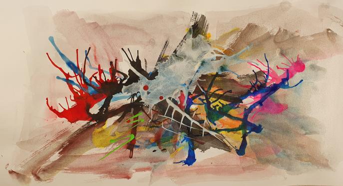 PETIT ABSTRAIT 2021 - Christine Bataille - Cliquer pour afficher en grand
