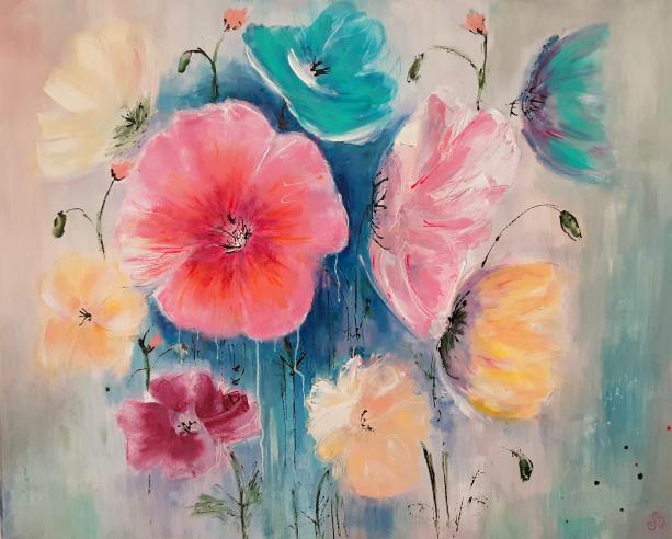 COMPOSITION FLORALE 1 - Christine Bataille - Cliquer pour afficher en grand