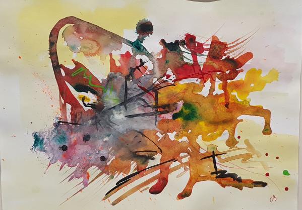 Abstrait encres - 2023 - Christine Bataille - Cliquer pour afficher en grand