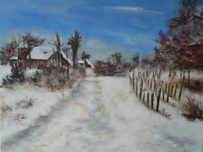 Neige dans le Quercy - Christine Bataille - Cliquer pour afficher en grand