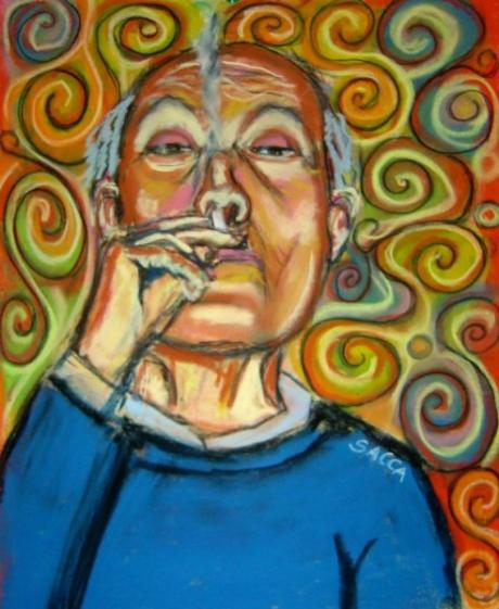 le pull bleu - Sacca