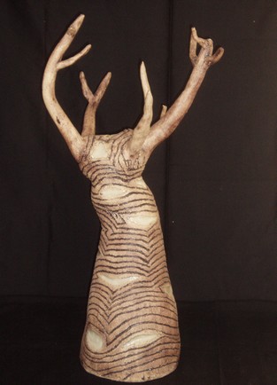 arbre rainuré blanc - Anita Loisel