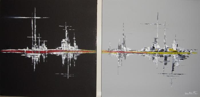 Evasion ( deux toiles ) - Laure Martinetto - Cliquer pour afficher en grand