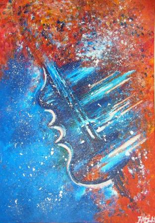 Violon orange - Judith Hassan Mizrahi
