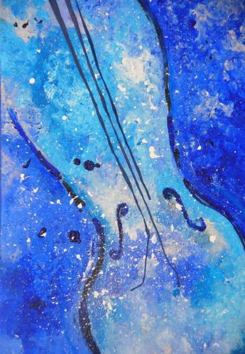 Violon turquoise - Judith Hassan Mizrahi
