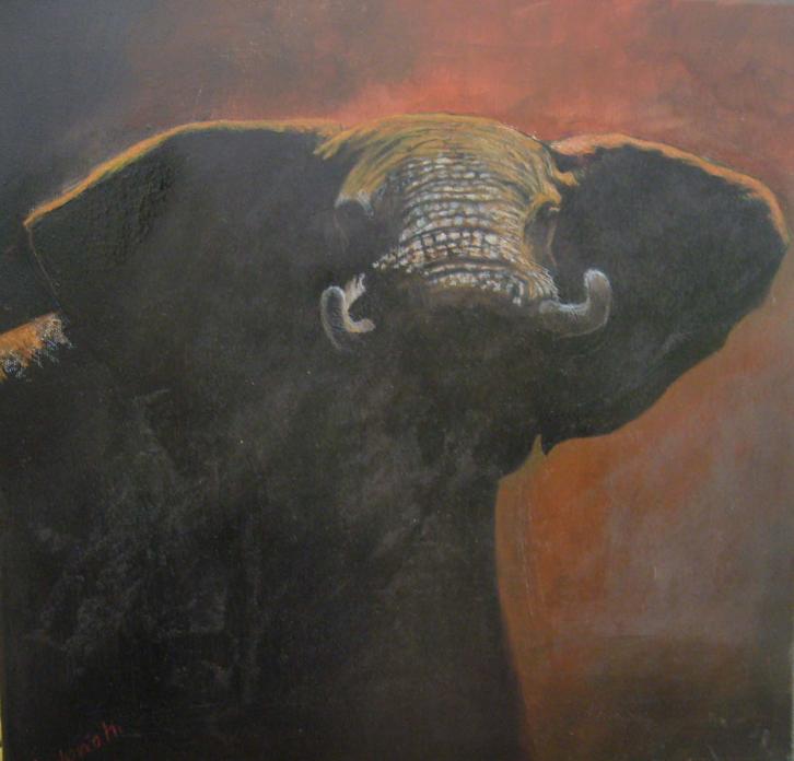 La charge d'éléphant - Séverine Antoniotti - Cliquer pour afficher en grand