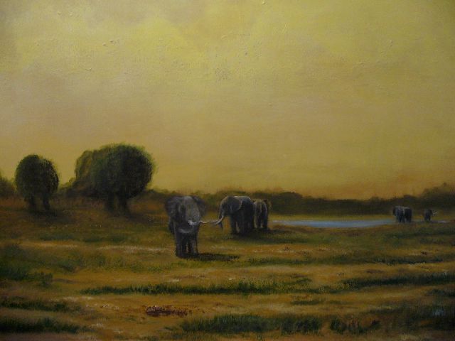 Le troupeau d'éléphants - Séverine Antoniotti - Click to enlarge