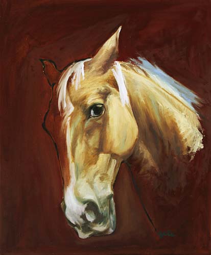 Tête cheval alezan - Bénédicte Gelé