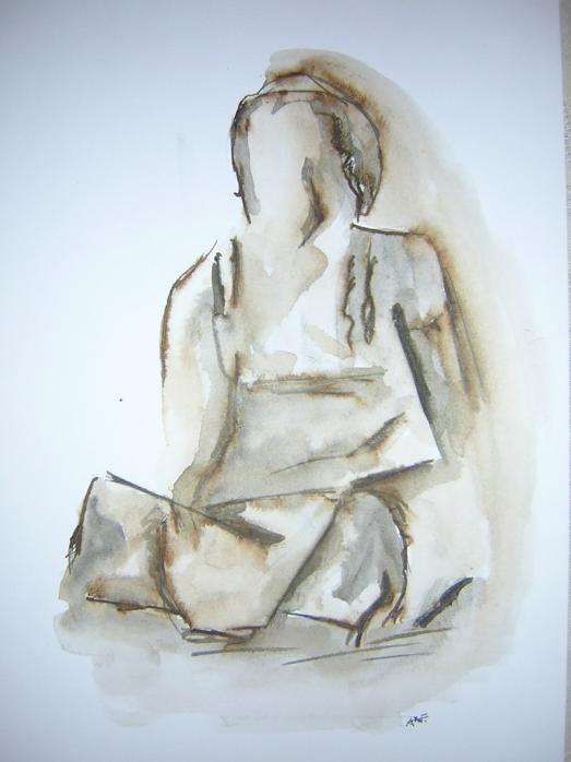 Scribe assis - T. X.