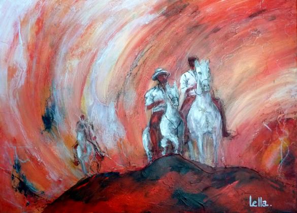 Les cavaliers - Lella Grigorieff - Click to enlarge